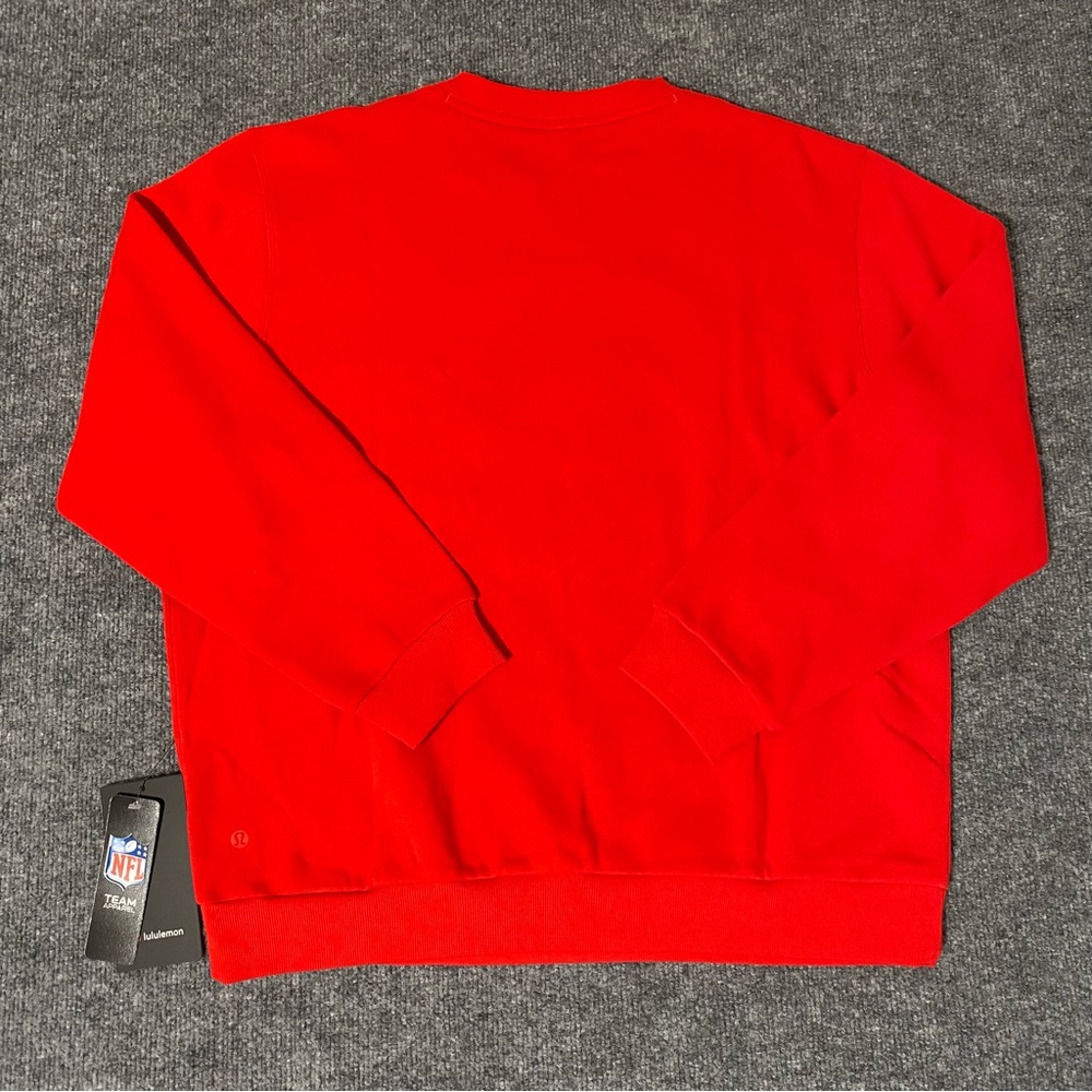 Lululemon x NFL Kansas City Chiefs Steady State Crew Mens M Red Sweatshirt NWT - Picture 2 of 11